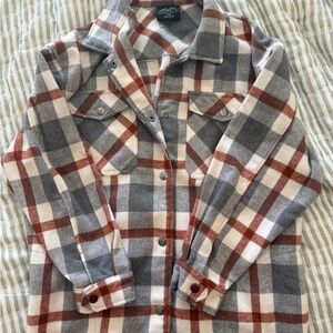Plaid Button-Up Jacket